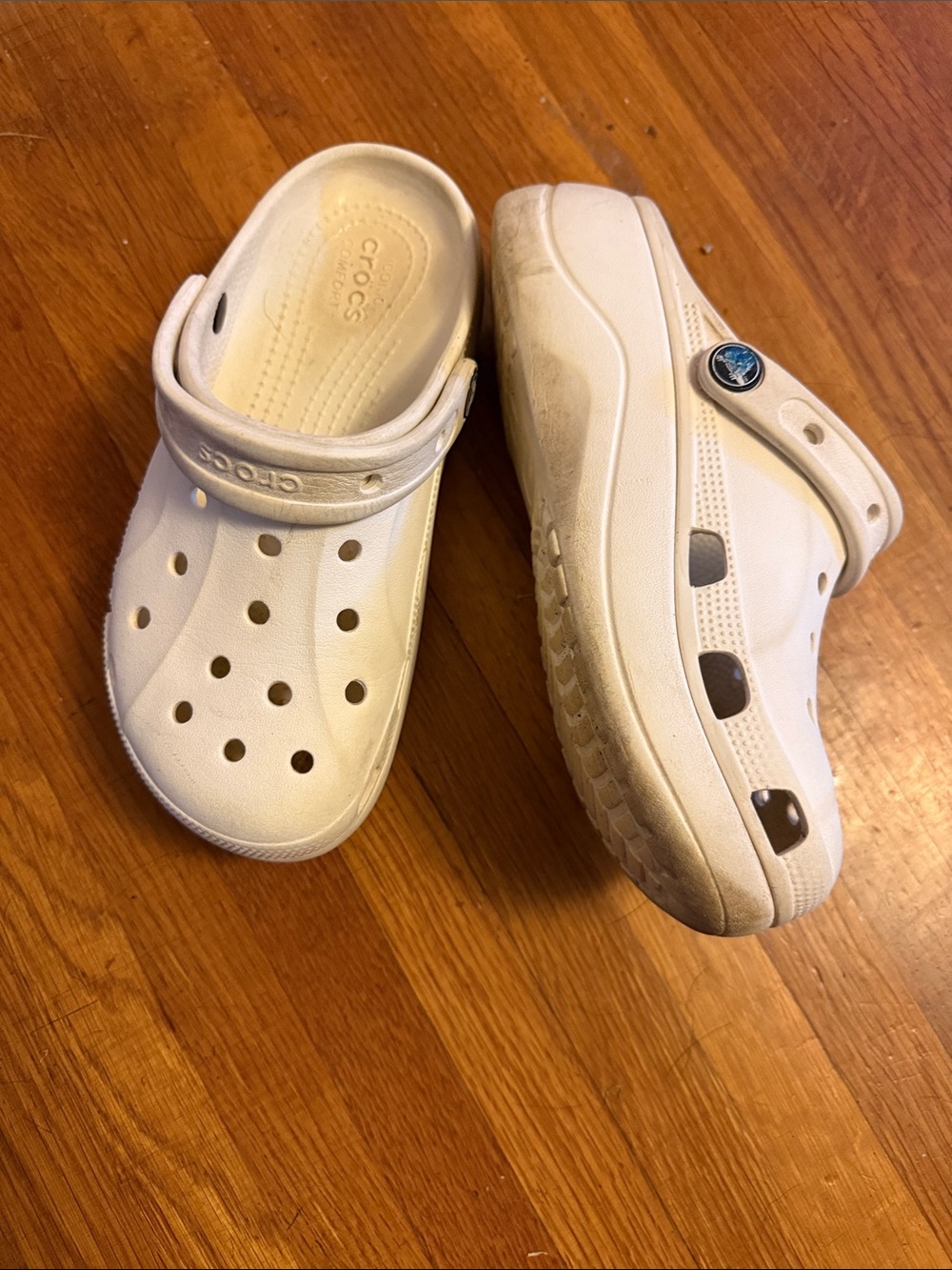 CROCS Platform/tall Clog in White W6